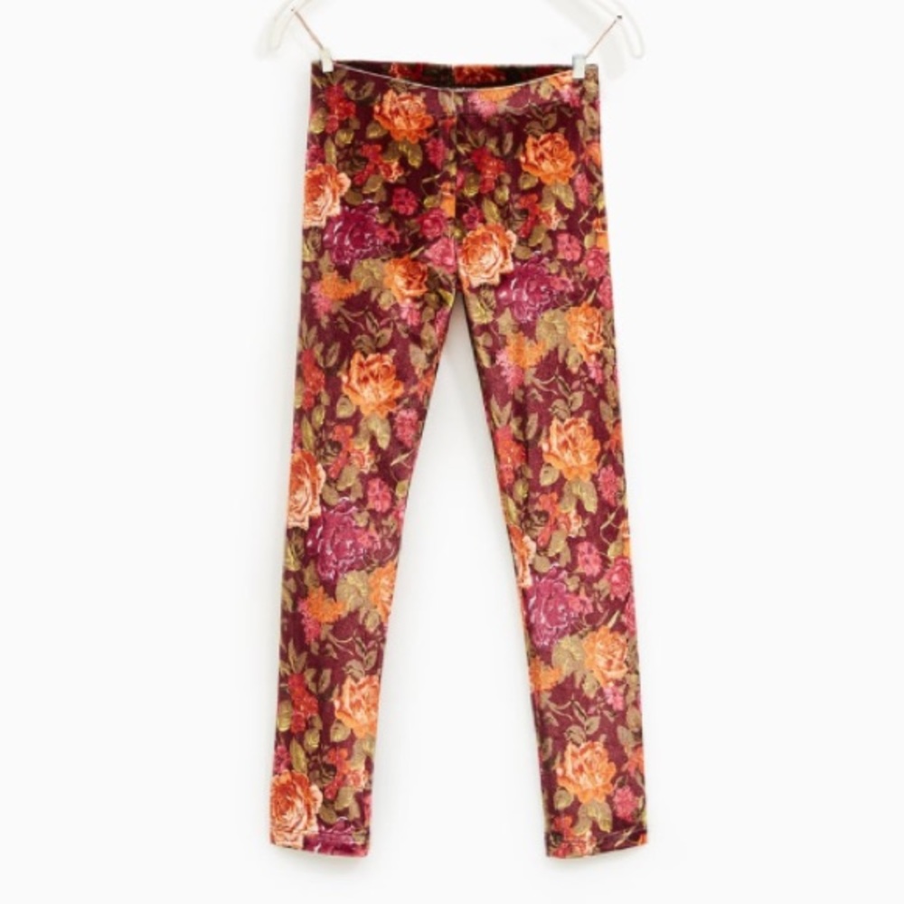 ZARA Girl's Floral Leggings
